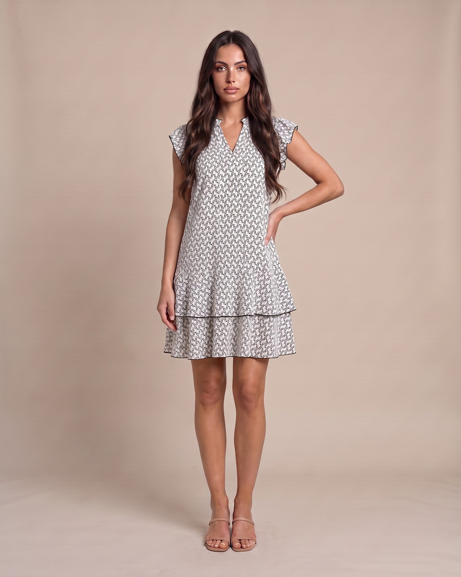 Women's Fitted Midi Dress in White