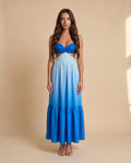 Women's Blue Ombre Maxi Dress in Blue
