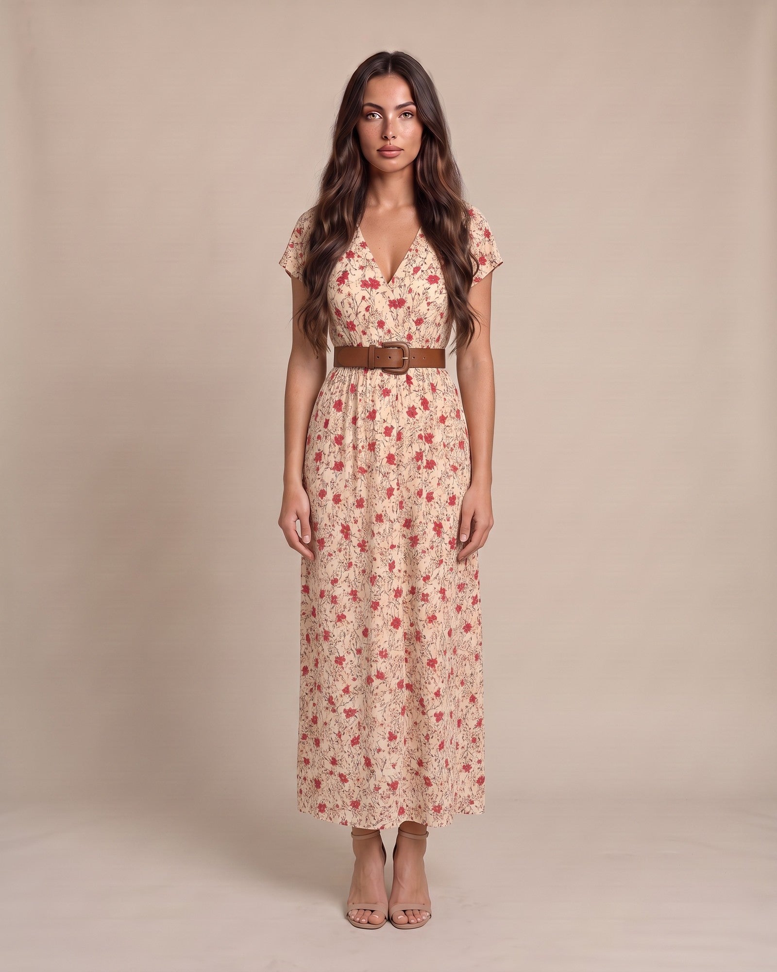 Women's Cotton Maxi Dress in Pink